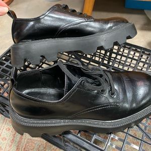 ZARA SIZE 37 PLATFORM SHOES BLACK